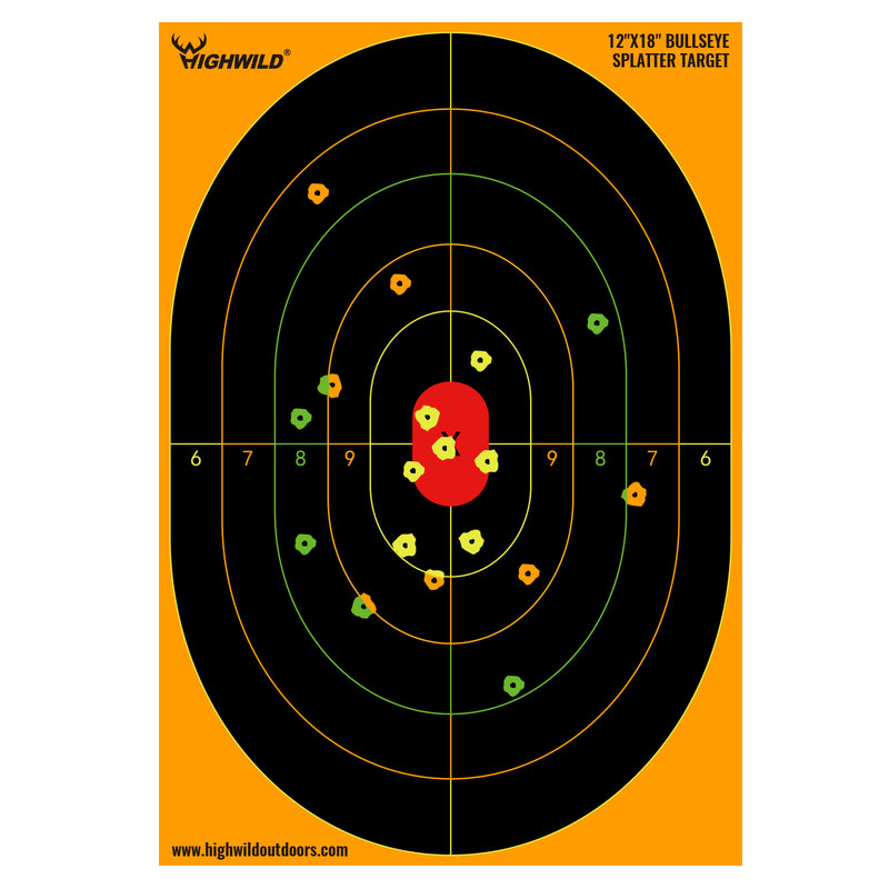 Load image into Gallery viewer, Sight in Splatter Shooting Range Targets - Splash Effect of Multiple Colors - 12 x 18 Inch

