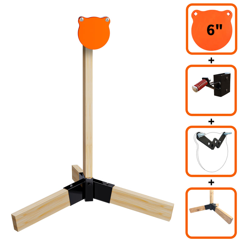 Load image into Gallery viewer, Tripod Base Stand + 2X4 Target Hanger + 3/8" Thick 6" Gong
