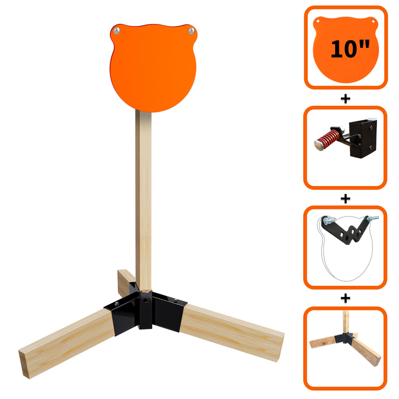 Load image into Gallery viewer, Tripod Base Stand + 2X4 Target Hanger + 3/8" Thick 10" Gong
