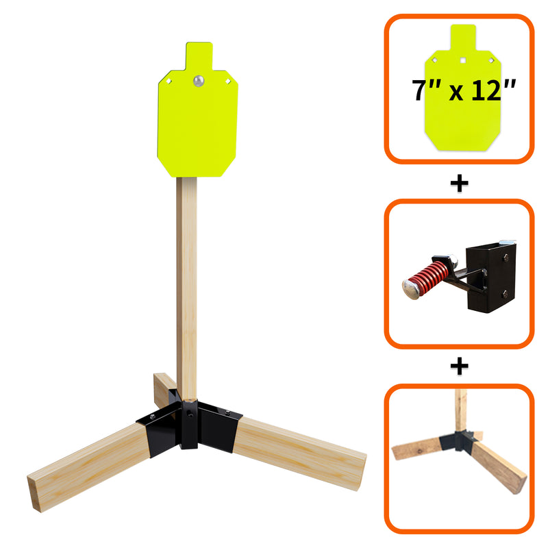 Load image into Gallery viewer, Tripod Base Stand + 2X4 Target Hanger + 3/8" Thick 7" X 12" Torso
