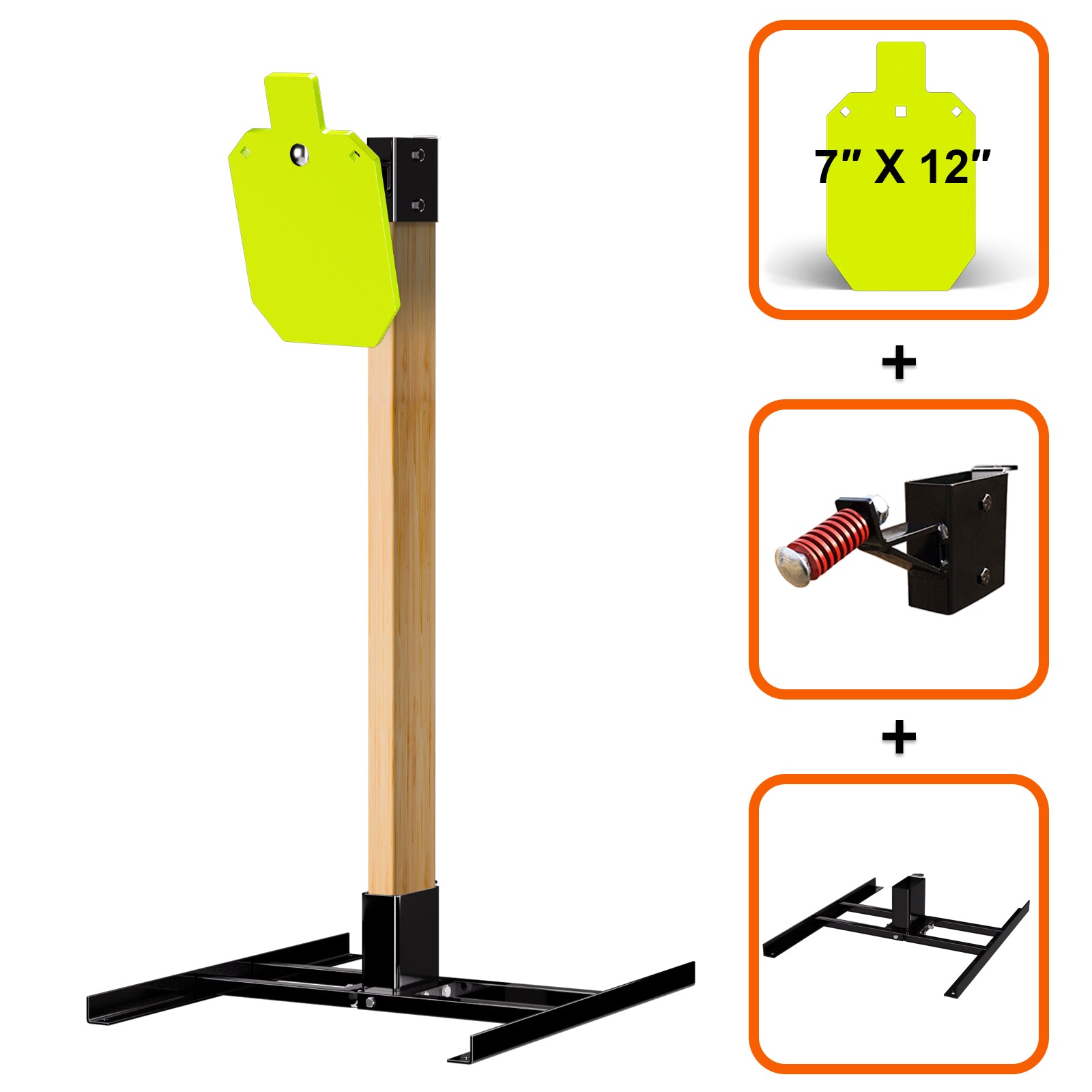 Double T-Shaped Base Stand + 2X4 Target Hanger + 1/2