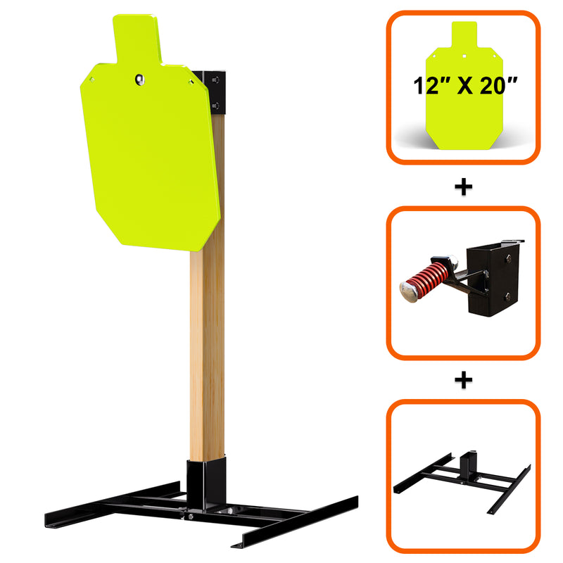Load image into Gallery viewer, Double T-Shaped Base Stand + 2X4 Target Hanger + 1/2" Thick 12" X 20" Torso Target
