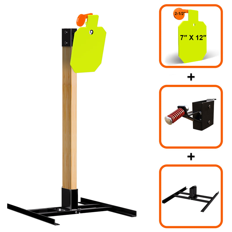 Load image into Gallery viewer, Double T-Shaped Base Stand + 2X4 Target Hanger + 3/8" Thick 7" X 12" Hostage Target
