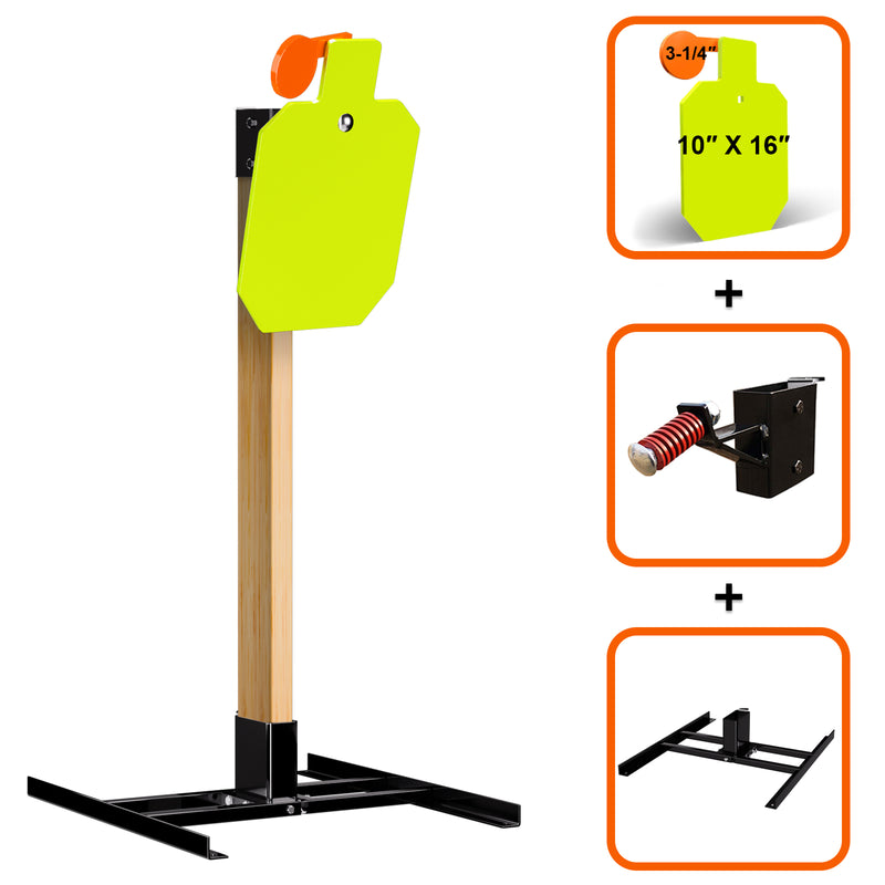 Load image into Gallery viewer, Double T-Shaped Base Stand + 2X4 Target Hanger + 3/8" Thick 10" X 16" Hostage Target
