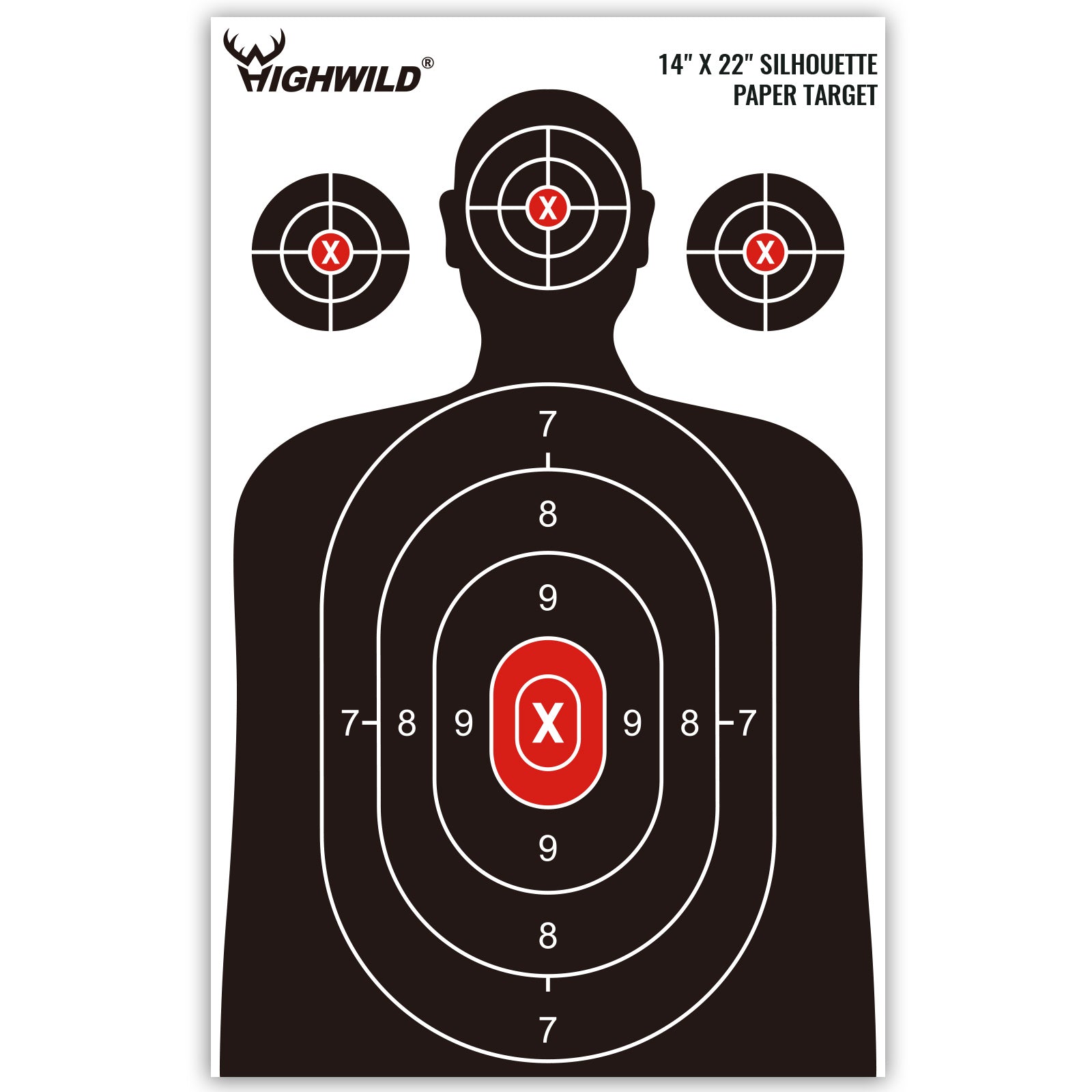 Shooting Range Silhouette Paper Target - 14X22 Inches (50 Pack) – Highwild