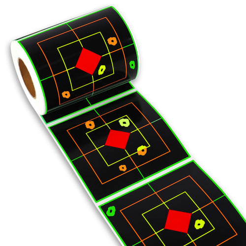 Splatter Adhesive Sight in Shooting Target Stickers - Splash Effect of Multiple Colors (4 INCH - 200 Pack)