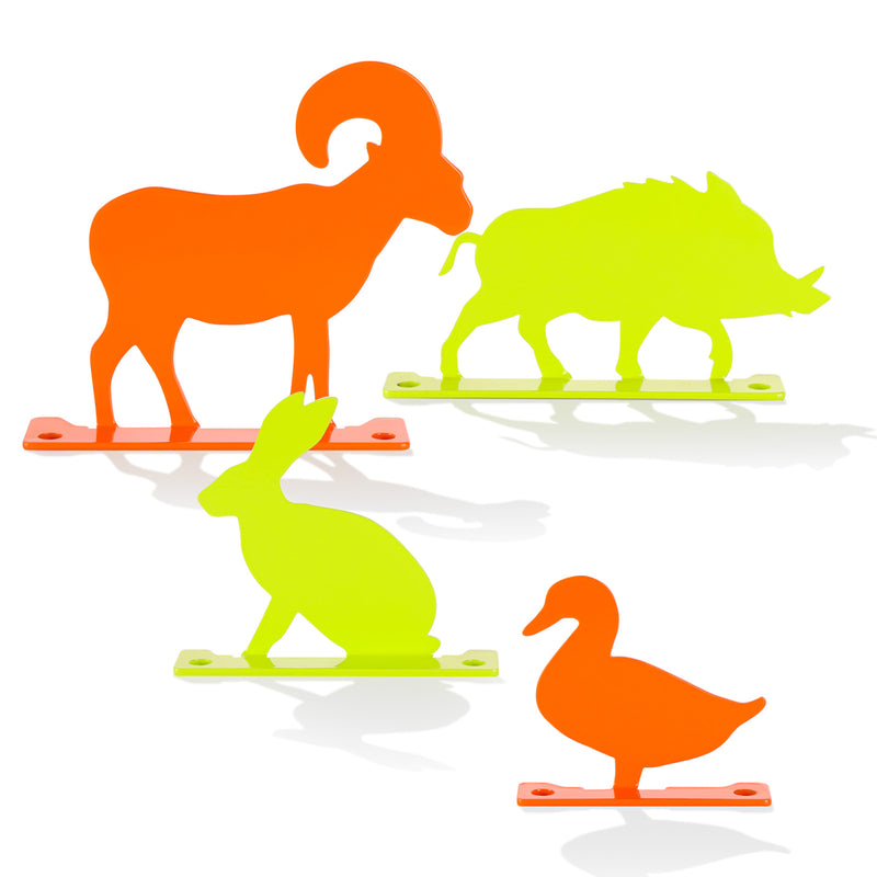 Load image into Gallery viewer, Animal Silhouette Knockovers Metallic Silhouette Targets - 4 Pack
