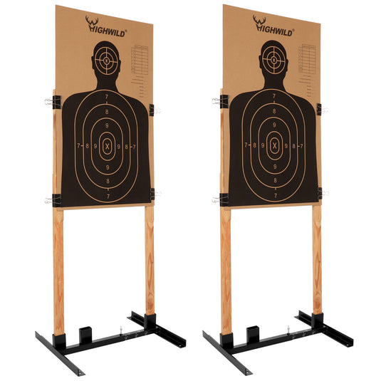 H Shape Adjustable Paper Target Stand Base - 2 PACK