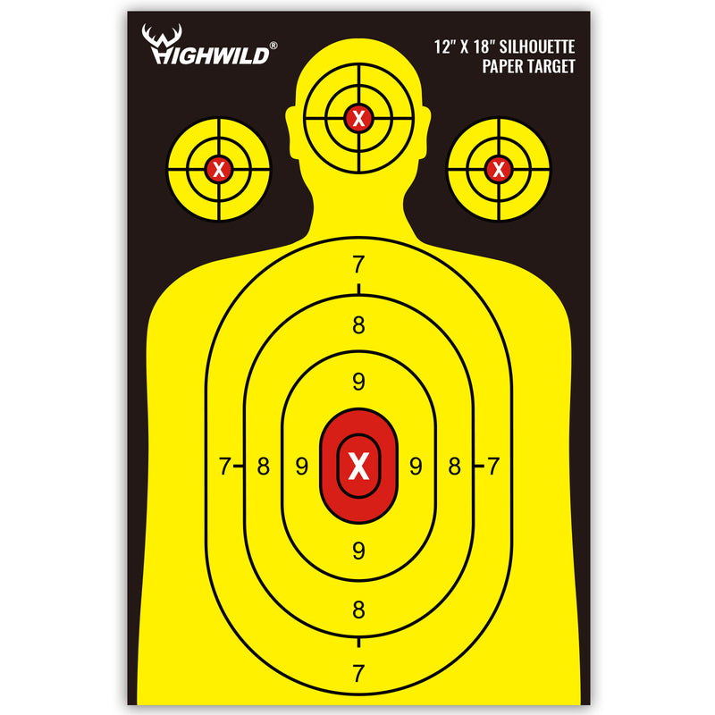 Load image into Gallery viewer, Shooting Range Silhouette Paper Target - 12X18 Inches (50 Pack)
