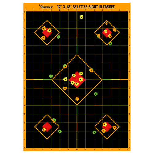 Sight in Splatter Shooting Range Targets - Splash Effect of Multiple Colors - 12 x 18 Inch