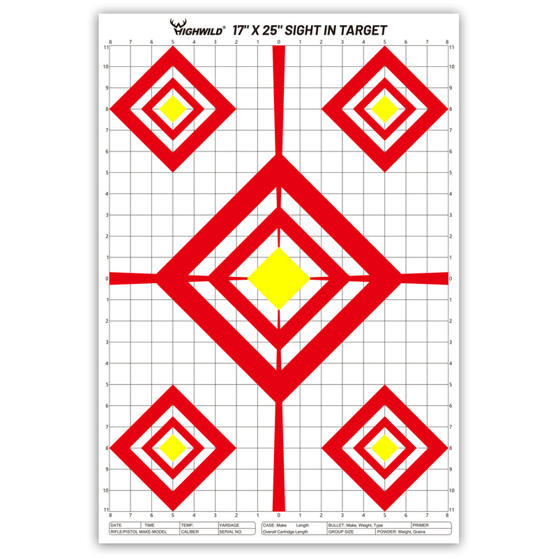 Range Paper Targets Ruler Sight in Shooting Range Paper Target - 17X25 Inches – Highwild