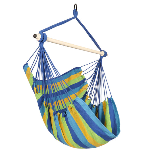 Hanging Hammock Chair - Blue & Green