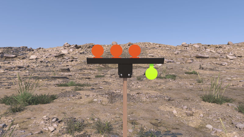 Load and play video in Gallery viewer, Shoot to Reset AR500 Steel Target with Mounting Bracket
