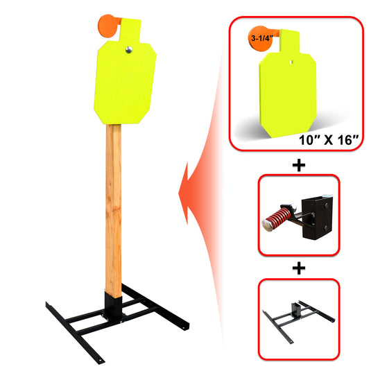Double T-Shaped Base Stand + Mounting Kit + 10" X 16" Hostage Target