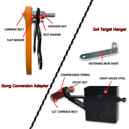 6" Gong + 2X4 Target Mount Kit