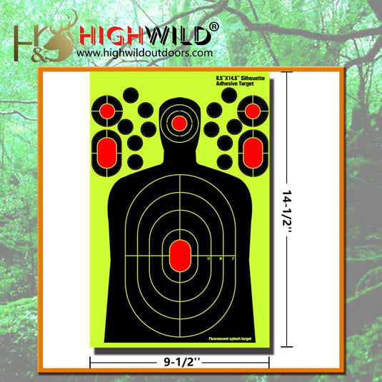 9.5" X 14.5" Splatter Target Sticker - Pack of 25