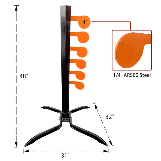 1/4" AR500 Steel Target Dueling Tree Stand