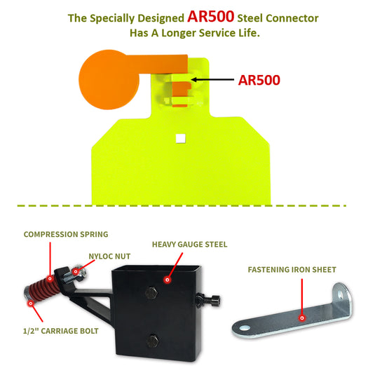 3/8" X 7" X 12" Hostage Target + 2X4 Target Mount Kit