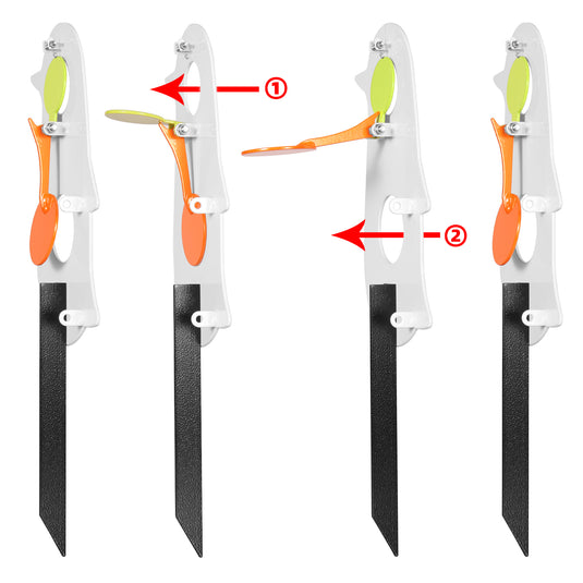 Metal Penguin Resetting Target Neon Plates - Rated for .22/.177 Caliber