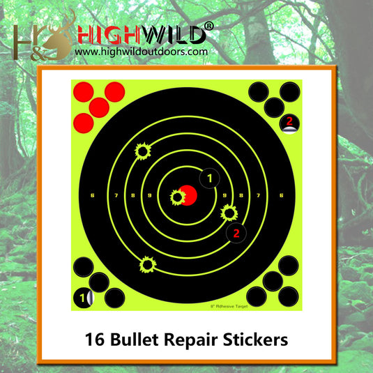8" X 8" Splatter Target Sticker - Pack of 25