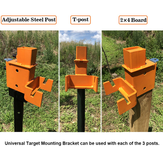 12" X 20" X 3/8" AR500 Steel Bullseye Hostage Target / Target Mount Bracket