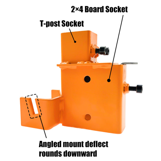 12" X 20" X 3/8" AR500 Steel Bullseye Hostage Target / Target Mount Bracket