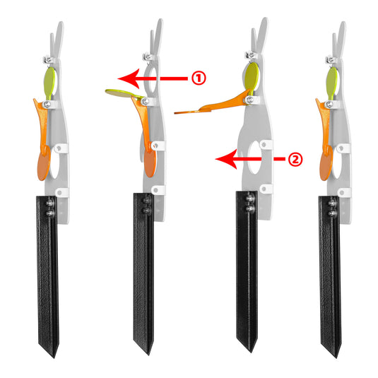 Metal Rabbit Resetting Target Neon Plates - Rated for .22/.177 Caliber