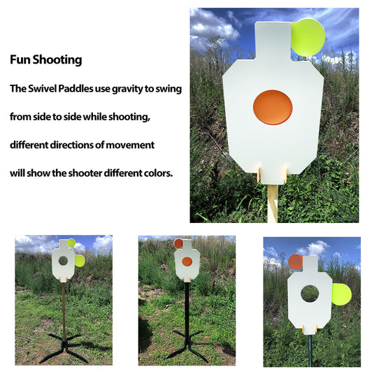 12" X 20" X 3/8" AR500 Steel Bullseye Hostage Target / Target Mount Bracket