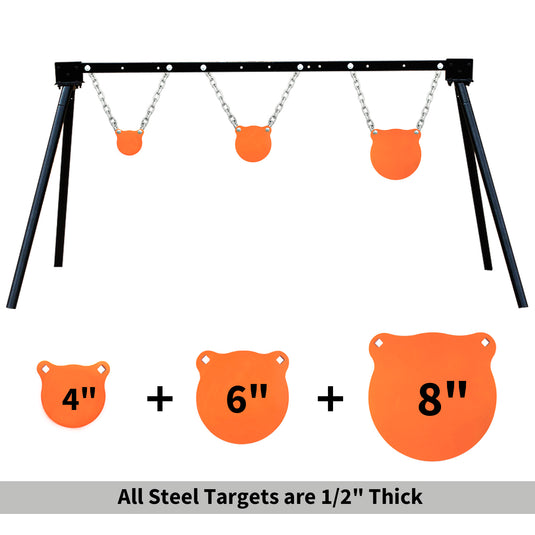 1/2" AR500 Gong Targets - 4", 6", 8"
