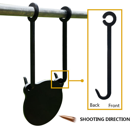 11-Inch AR500 Steel Pipe Target Hanger - 1 SET