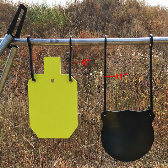 11-Inch AR500 Steel Pipe Target Hanger - 1 SET