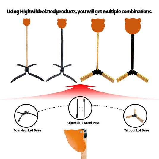 8" Gong + 2X4 Target Mount Kit