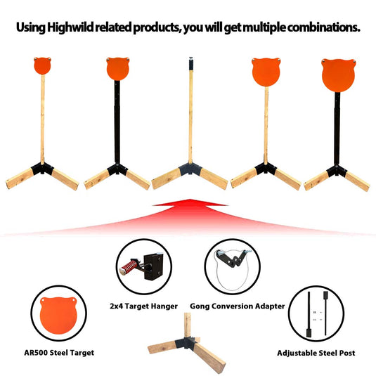 Tripod Bracket 2X4 Target Stand Base - 1 PACK