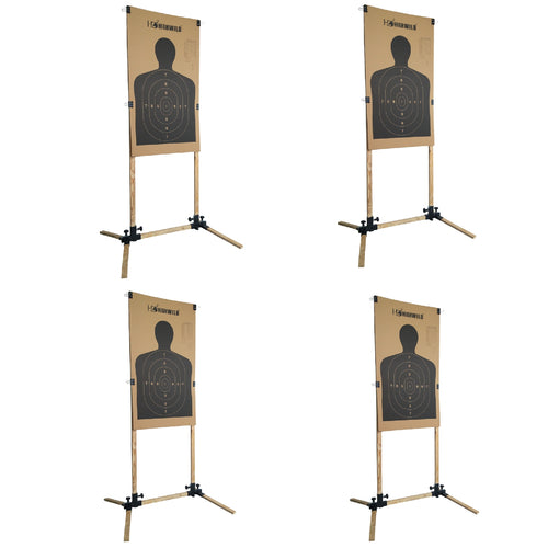 Adjustable Paper Target Stand Base - 4 PACK