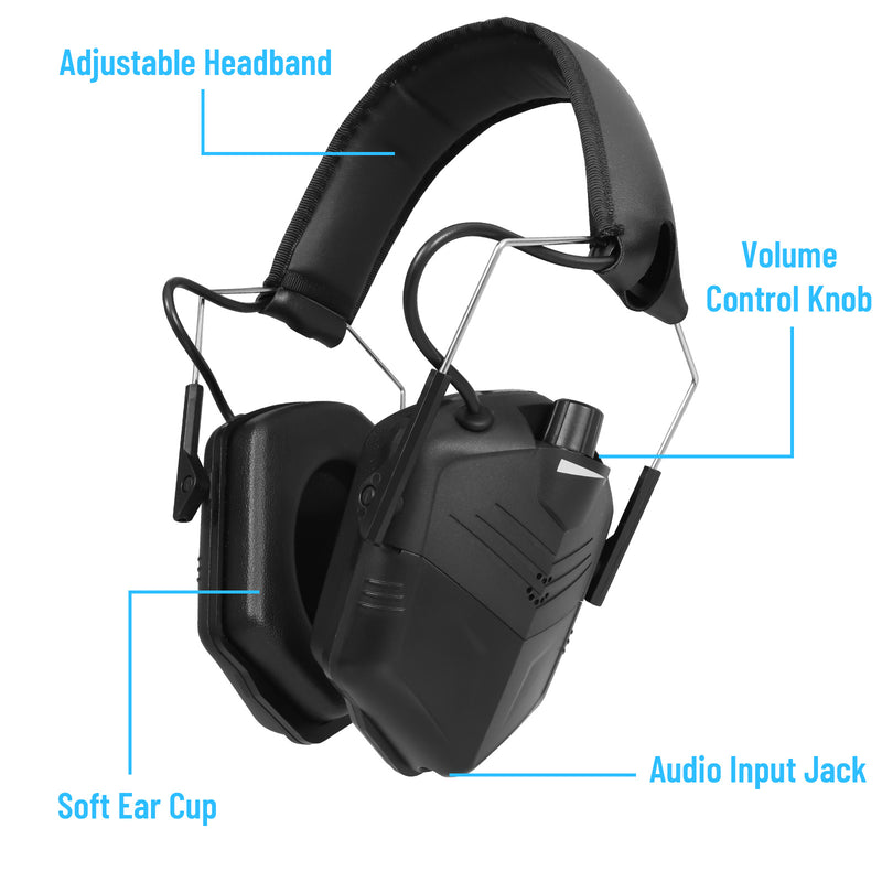 Load image into Gallery viewer, Electronic Earmuffs NRR 24dB Hearing Protection Lightweight Earmuffs with Sound Amplification
