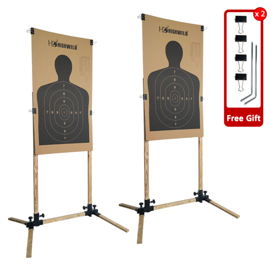 Adjustable Paper Target Stand Base - 2 PACK